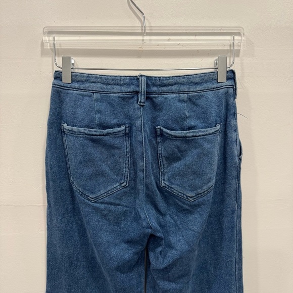 Anthropologie Pilcro Denim Effect Knit Trousers Size 24 Cotton - Picture 7 of 9